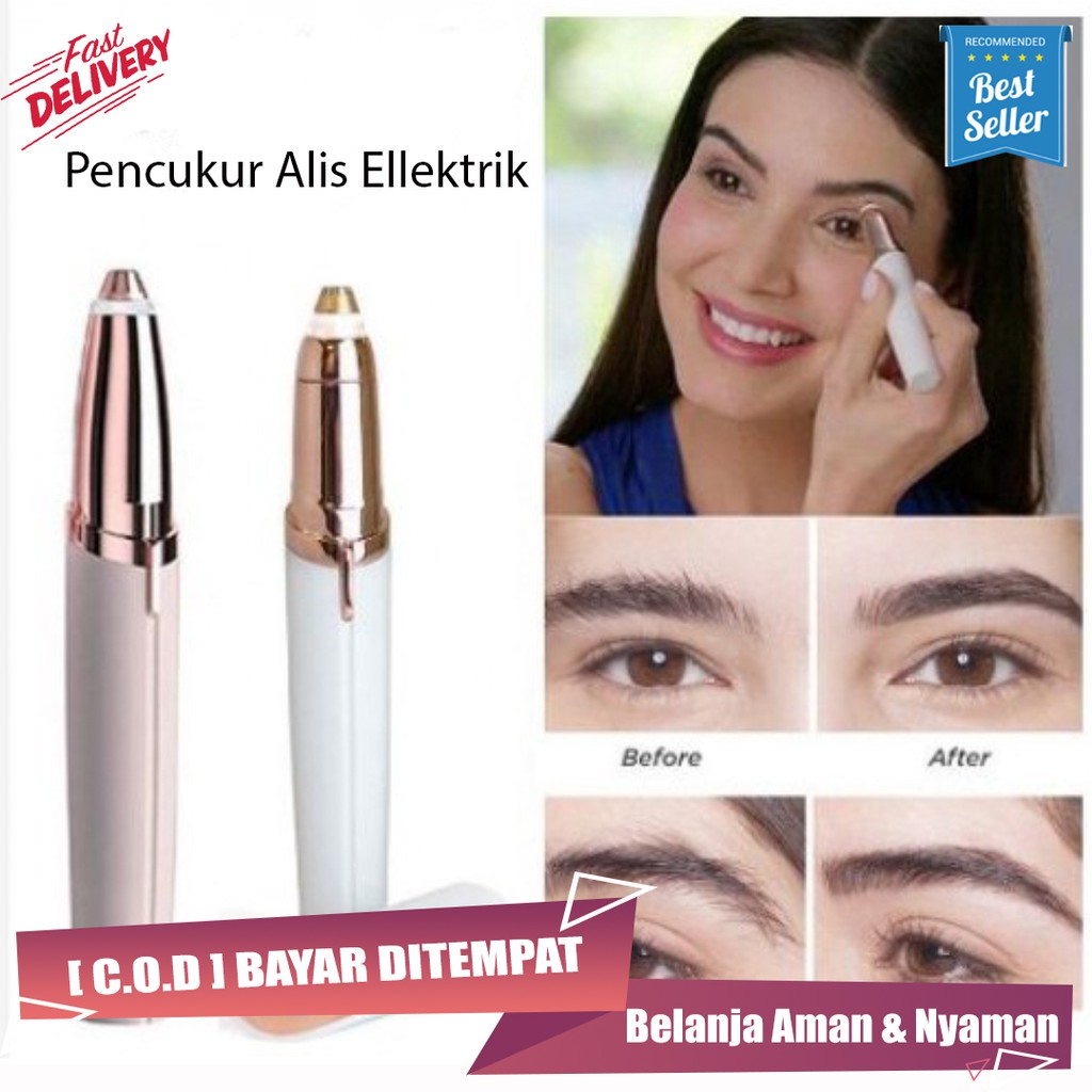 Alat Cukur Bulu Alis Elektrik Tanpa Rasa Sakit Eyebrow Trimmer Berkualitas