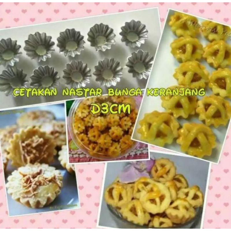 CETAKAN NASTAR BUNGA 40pcs/CETAKAN KUE NASTAR