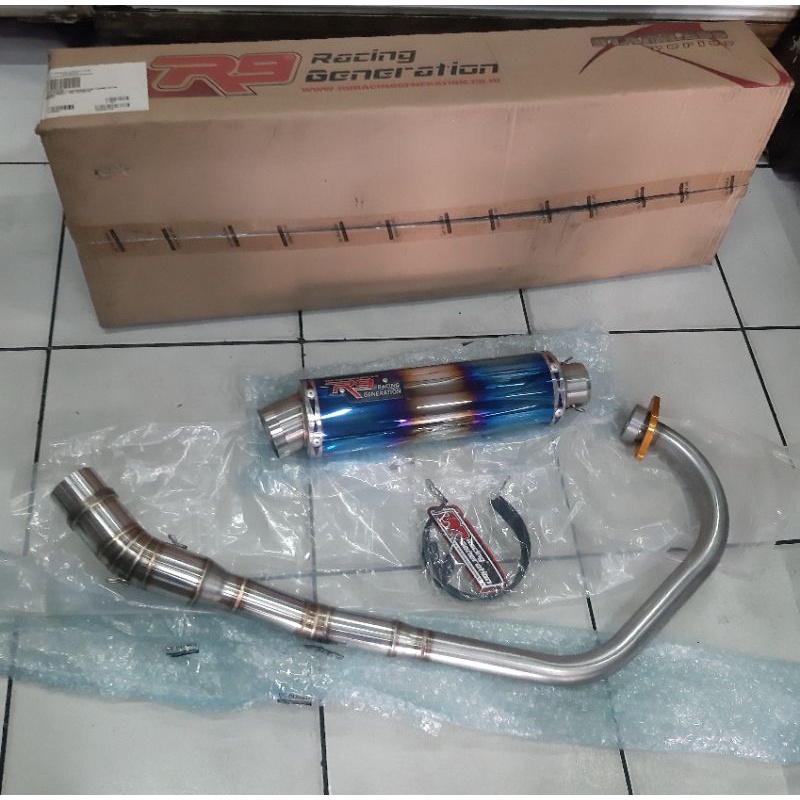 knalpot R9 new mugello original yamaha scorpio