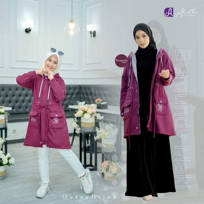 OUTER HIJAB MUSLIMAH KIDS TERBARU ORI ALIETHA JAKET ANAK VIRAL MODERN KEKINIAN BEST SELLER