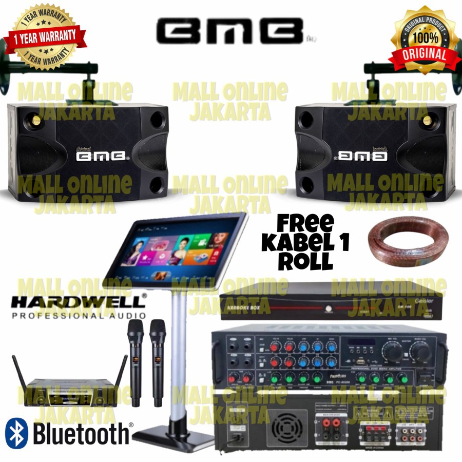 Paket karaoke Bmb Fullset Original 2 TB dvd karaoke layar touchscreen