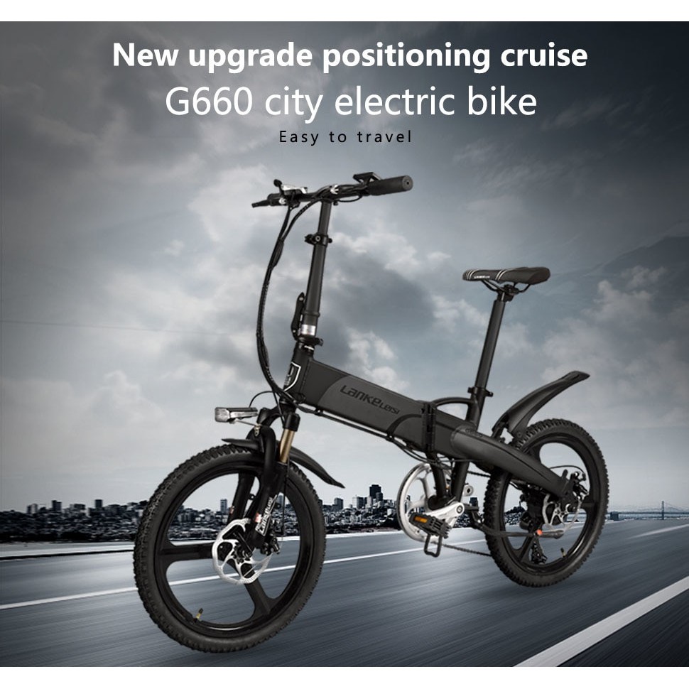 Sepeda Elektrik Lipat Luxury Edition 48V 10.4AH - Lankeleisi G660 Sepeda listrik lipat