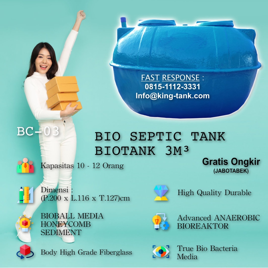 Tangki Septic Bio 3000 Liter / 3m3