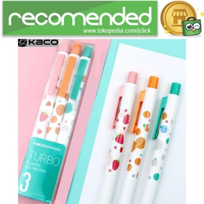 

Murah Laris Kaco Turbo Pena Pulpen Bolpoin Gel 0.5Mm 3 Pcs - K5 (Bla - Multi Warna