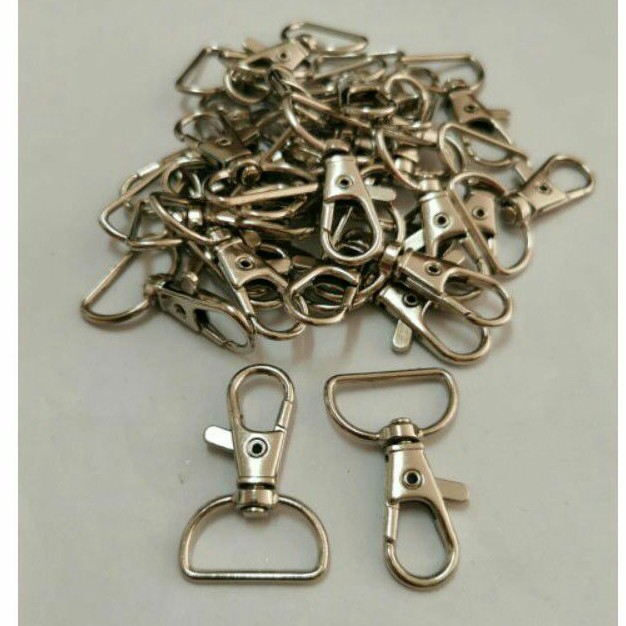 kaitan tas / kaitan hanger besi / cantolan besi 2cm nikel / 144pcs