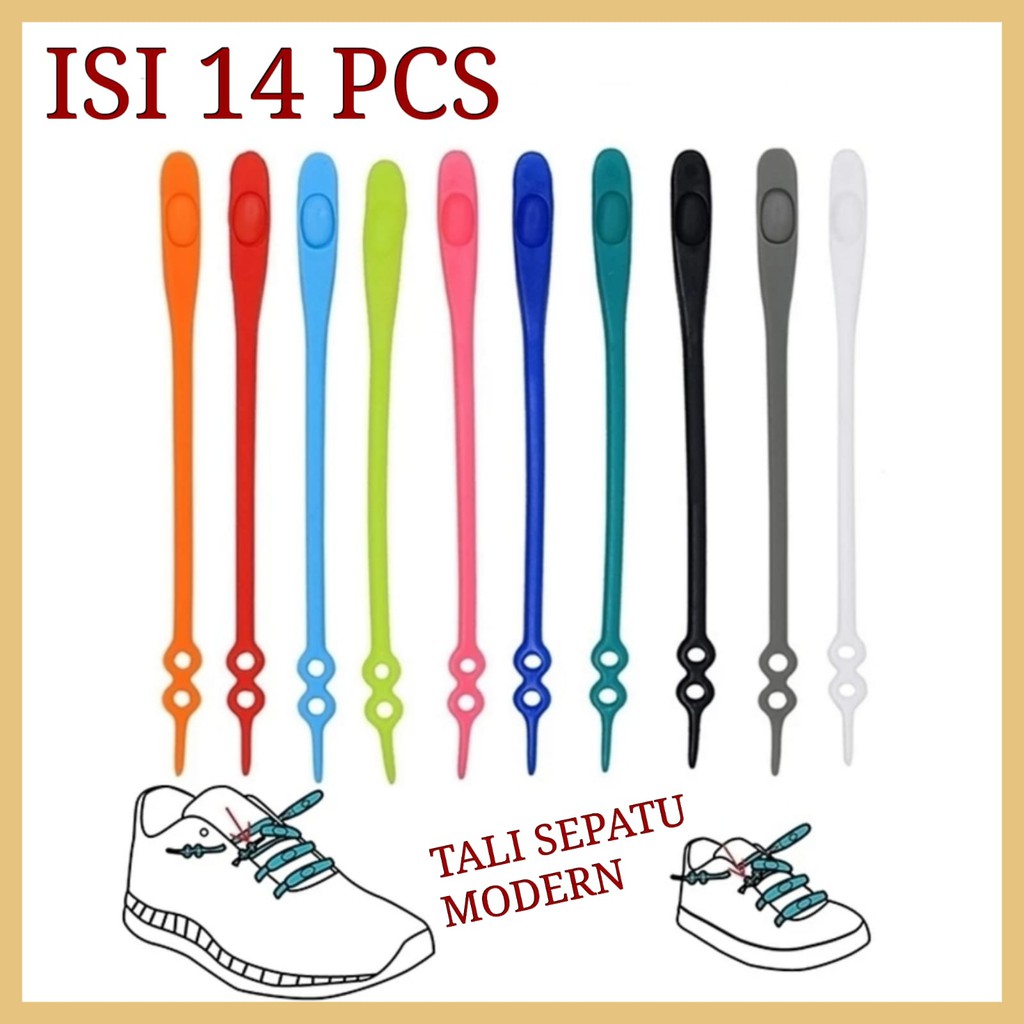 1 Set Tali Sepatu Praktis Fashion Model V-Tie / Shoelace Impor Bahan Premium