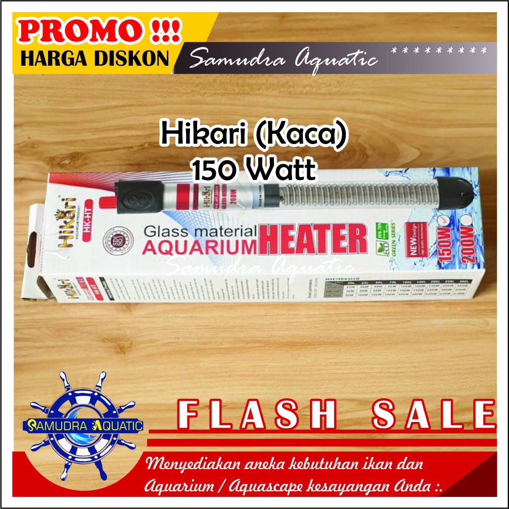 HEATER Pemanas Aquarium 150 Watt, Heater KOLAM, Hiter Penghangat Air Aquarium Aquascape (GRATIS BubleWrap)