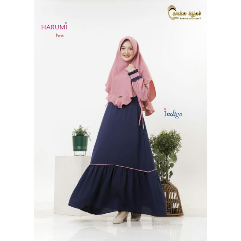 Open Po harumi dress ori emka hijab