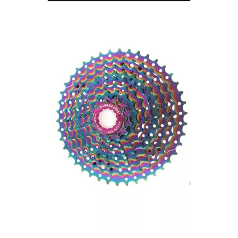 SPROCKET 9 SPEED 11 42T RAINBOW PELANGI CASSETTE GIR KASET SEPEDA