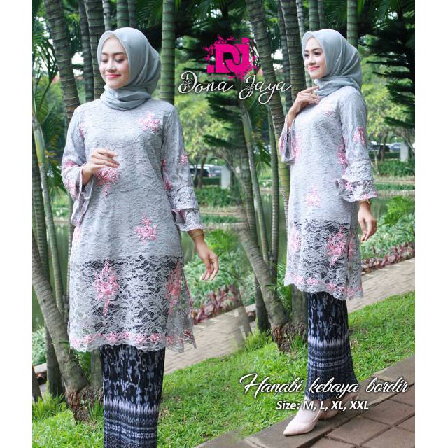 Kebaya brukat kurung HANABI/kebaya terlaris/pakain wanita populer/fashion wanita/kebaya/brukat