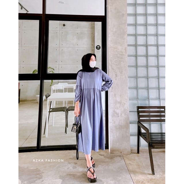 Nadia / Pakaian Wanita Muslim / Midi Dress Muslim / Dress Muslim Wanita / Fashion Muslim