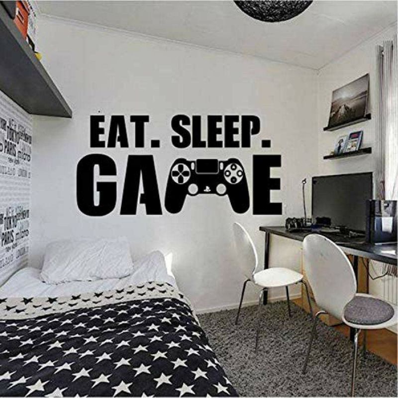 Stiker Sticker Dinding Eat Sleep Game Dekorasi Dinding Wall Sticker