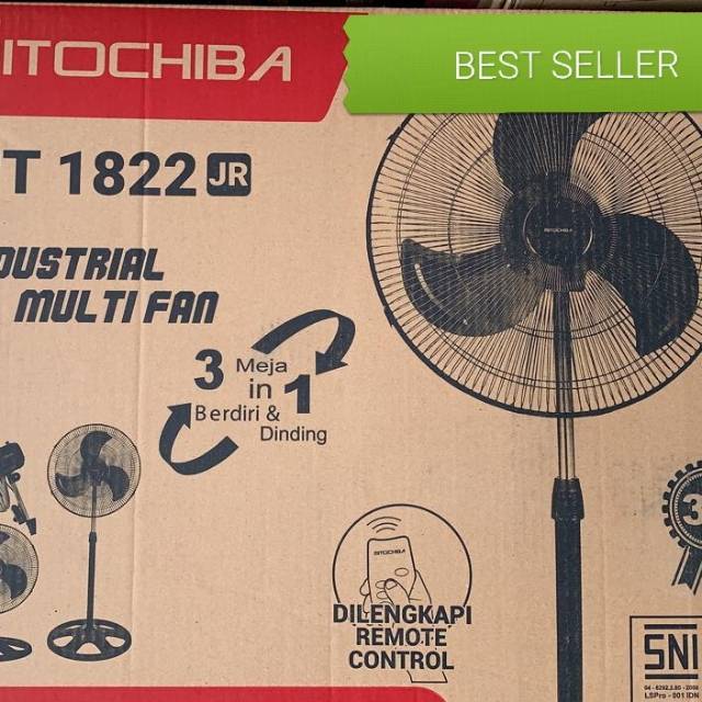 Kipas Angin BESI Remote MITOCHIBA 3in1 MT-1822JR/SR(Pakai Remote)Kwalitas Terbaik  motor 100% tembaga