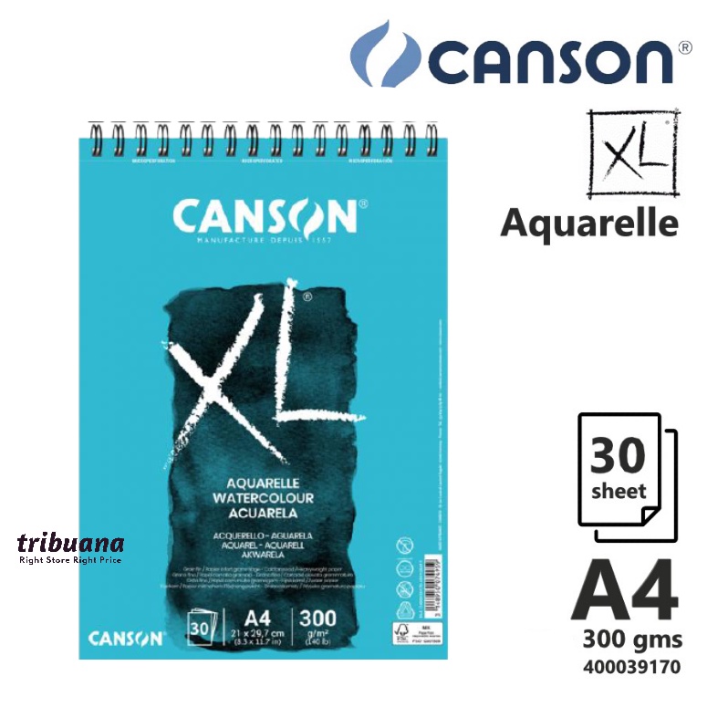 

CANSON XL Aquarelle Watercolour A4/300gms- 30 Sheets(Album)