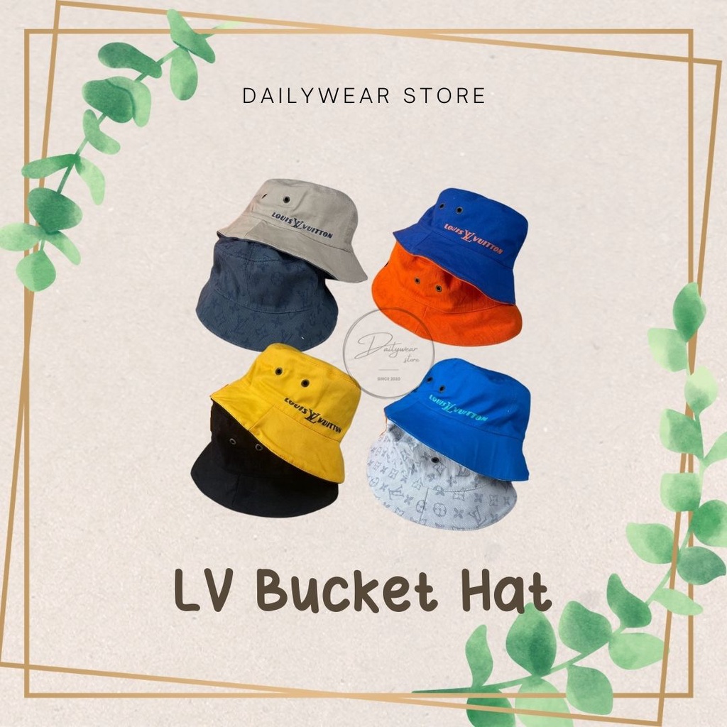 Louis Vuitton LV Bucket Hat / Topi Pria Wanita / Original 100% / Canvas / Murah / Gratis Ongkir