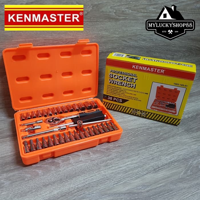 Kenmaster Socket Wrench Set 38pcs Kunci Sok 38 Sockets