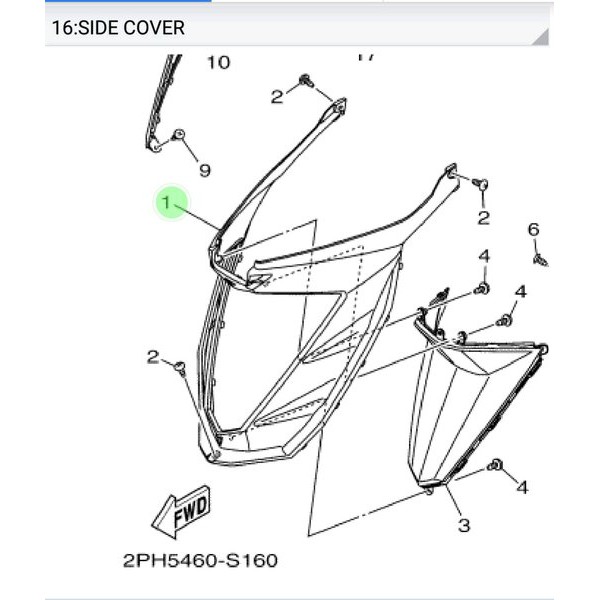 cover mesin tangki center besar yamaha mio m3 mio z mio 125 2PH original