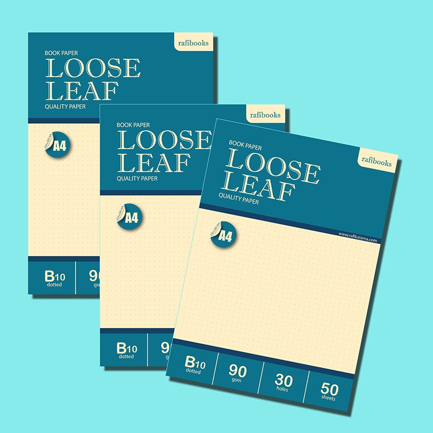 

[ Rafibooks ] Loose Leaf A4 Cream Paper 90 Gsm - Kertas Binder