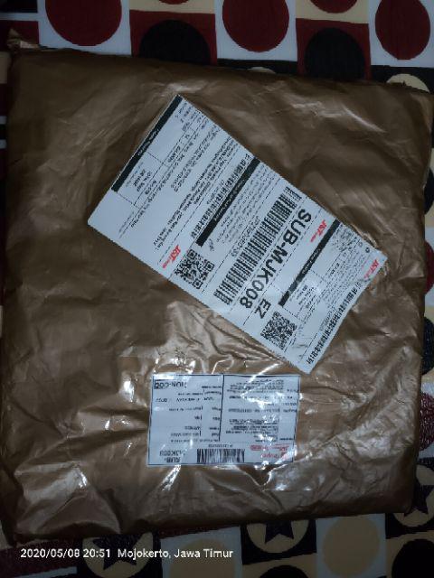 Batik Solo Khairan Biru Kemeja Pria Katun Halus Sragenan Full Furing