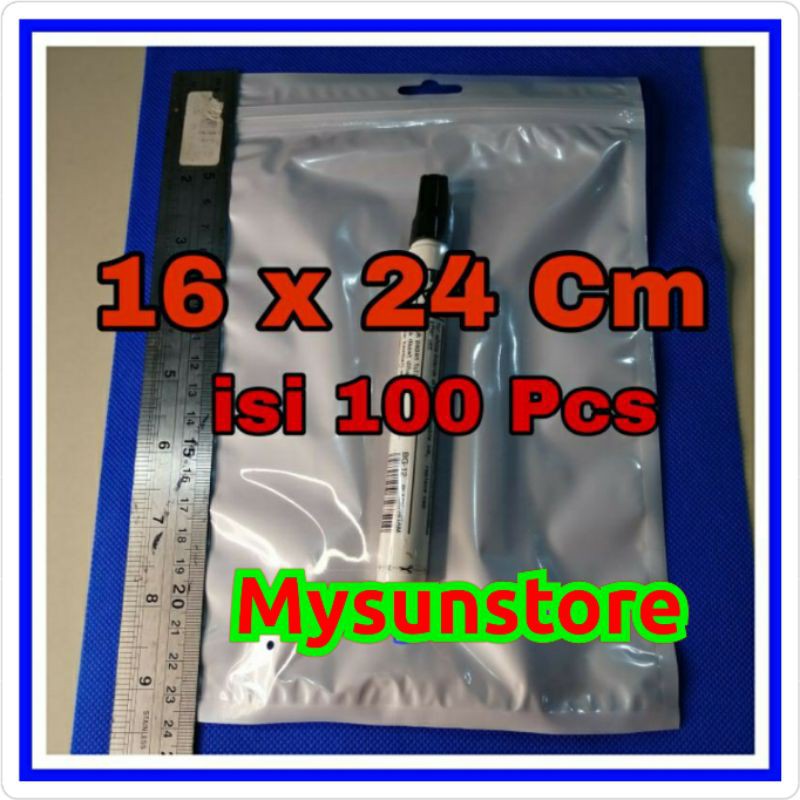 Plastik Klip 16x24 cm Aksesoris Ziplock Zipper Zip Lock 16 x 24 cm Mysunstore