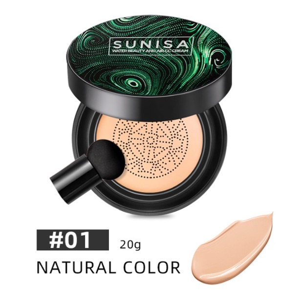 BIOAQUA x SUNISA Bedak Cushion Waterproof 20g Full Coverage BB Cushion Original 100% BPOM