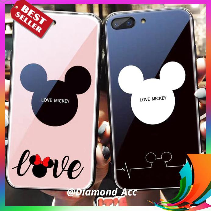 【TERBARU】 PREMIUM Case Hp Glass MOTIF MICKEY 5 SAMSUNG GALAXY NOTE 10 PLUS