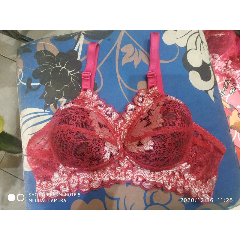 BH Full Brukat warna Pink Fanta