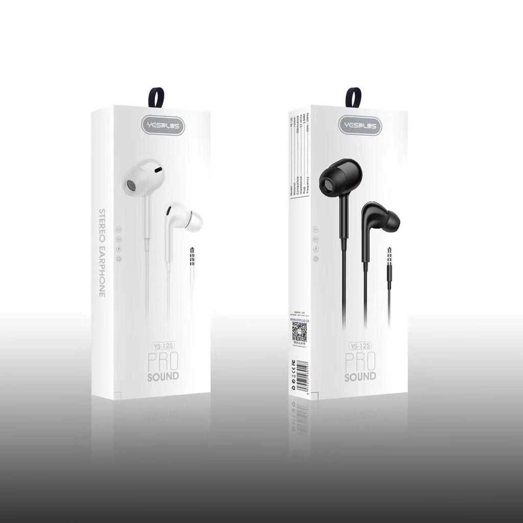 【33LV.ID】YS-125 Headset/Handsfree Harga Terjangkau Hifi Sound Wired 4D Earphone+Mic