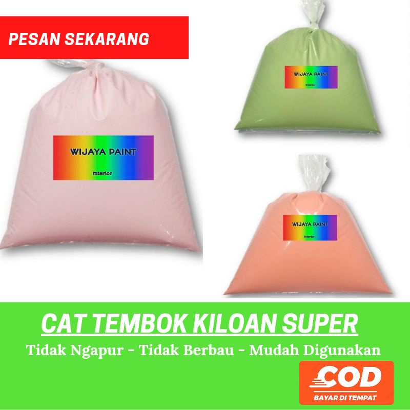 Cat Tembok Kiloan ukuran 300gram / Cat dinding kiloan setengah kilo / cat tembok murah / cat lukis /
