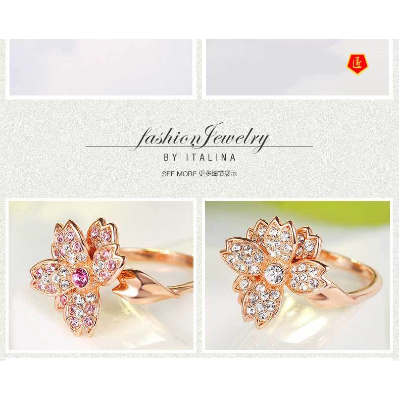 [Ready Stock]Elegant Graceful Fashion Flower Rose Gold Ring