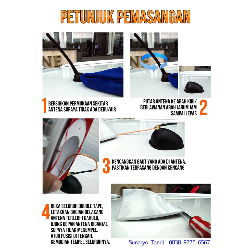 Shark Fin Antenna Antena Sirip Hiu Mobil Nissan All New XTrail Putih