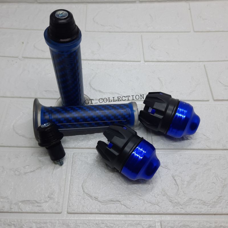 Paket Variasi Jalu Stang HITAM + Handgrip Karbon + Jalu As Roda Depan SEMUA MOTOR BISA