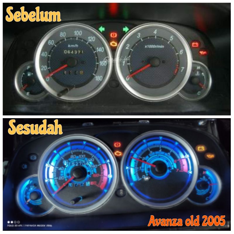 papan speedometer variasi mobil avanza 2005