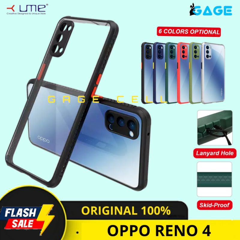 ORIGINAL✅ SOFTCASE HYBRID FUZE CRYSTAL OPPO RENO 4 HARD SOFT CASE NO MATTE OPPO RENO4 BACK COVER