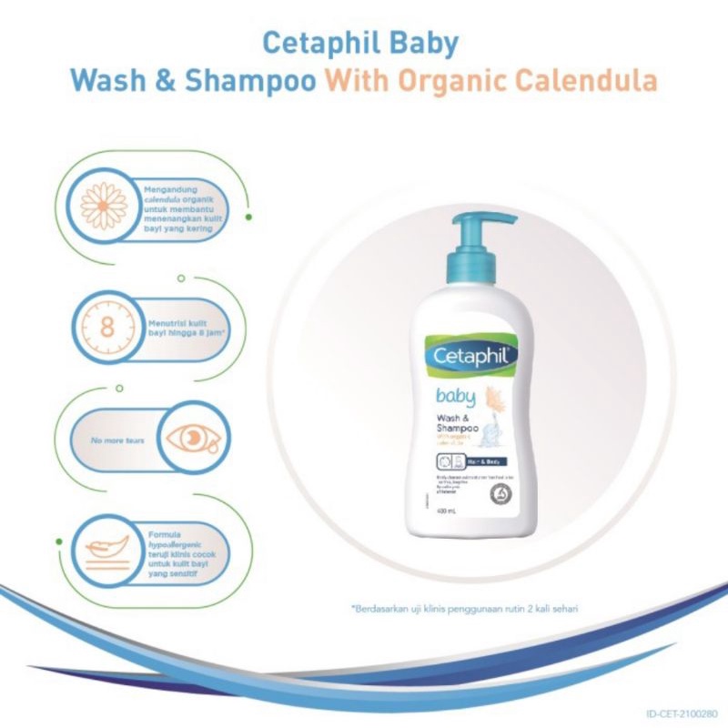 Cetaphil Wash &amp; Shampoo Calendula 400ml