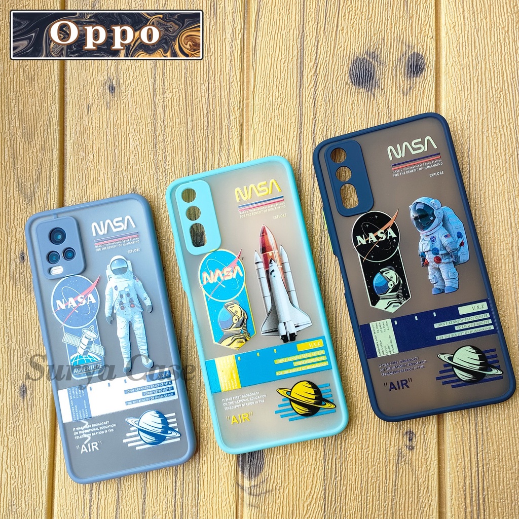 Casing Pelindung Kamera NASA Oppo A15 A1K A37 A3S A52 A92 A53 A33 A57