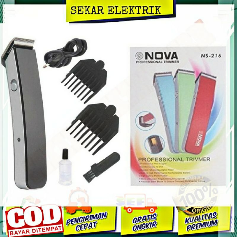 ALAT Potong Rambut / Bulu/  elektrik / Cukur Rambut Model Nova NS-216 // Cukuran Jenggot // Kumis MODEL  NCVQ