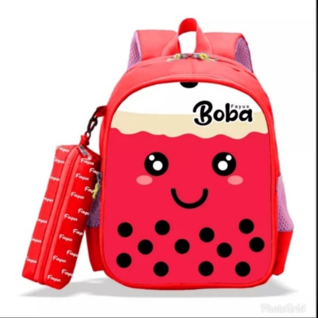 abel shop_Tas Boba - Tas anak sekolah - Tas Ransel Anak - Karakter kartun Boba terbaru 2022 untuk TK &amp; SD 1-4 bisa bayar di tempat tas ransel anak perempuan tas model terbaru kekinian tas ransel boba tas ransel anak perempuan sd