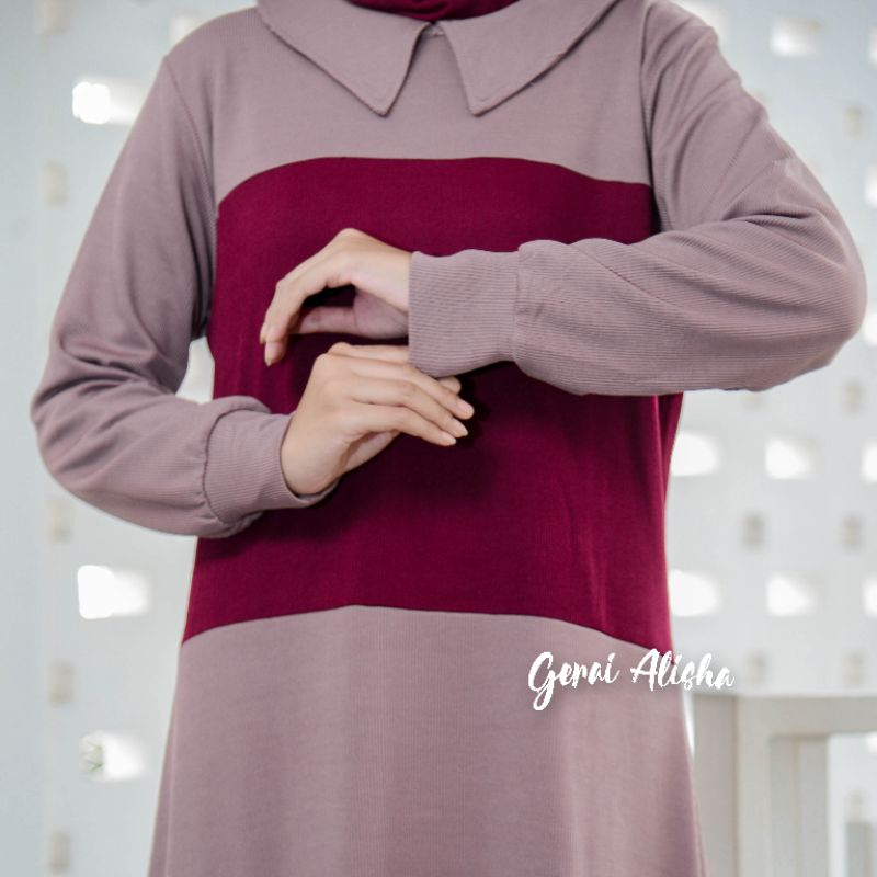 GAMIS WANITA SALUR Knit IMPORT // Dress Knit Salur Import // Dress All Size