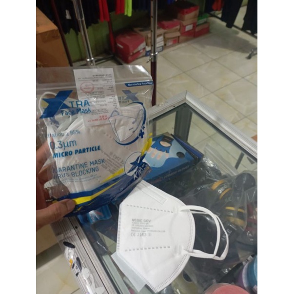 MASKER KN 95 XTRA FACE MASK FULL WHITE NON MEDICAL