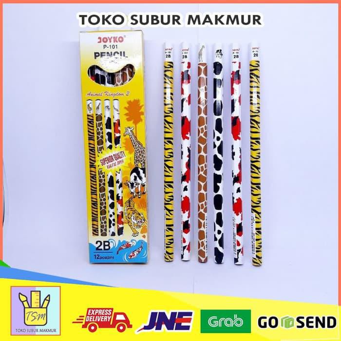 

[1 LUSIN] PENSIL 2B ANIMALS P107 - JOYKO