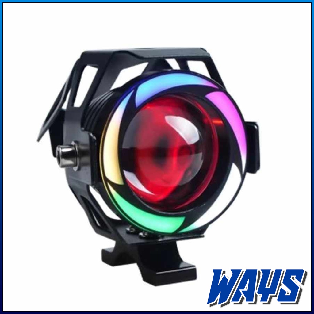 L034 | Lampu Tembak Sorot U7 Projie LED Rainbow Nmax PCX CB 150R Vixion Xabre Byson R15 GSX Ninja