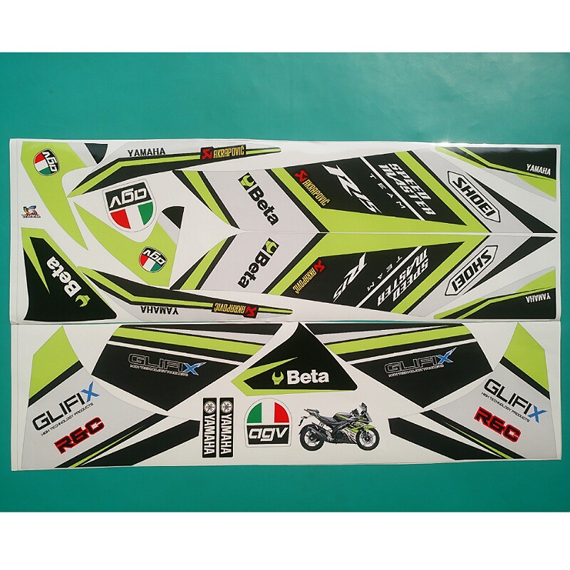 Striping motor yamaha r15 v2 variasi 3 hijau stabilo