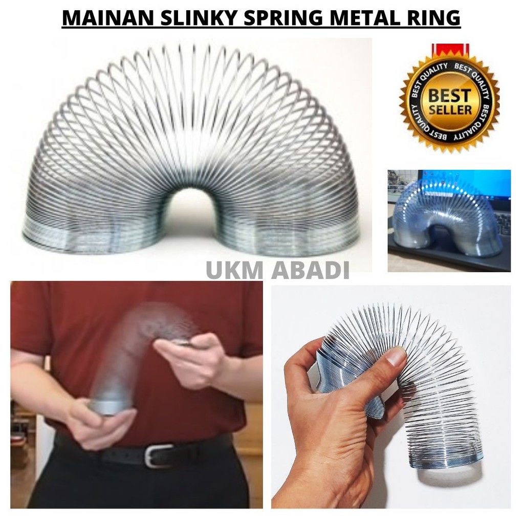 Mainan Mainan Ring Donat Besi Metal Slinky Spring Relaxing 111124