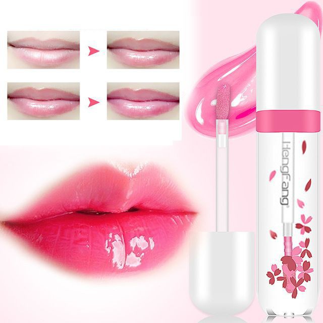 [IMPORT]Heng Fang Lip Gloss Bening dapat Berubah Warna pink Tahan Lama Anti Air/Lipbalm Pelembab dan Pemerah bibir