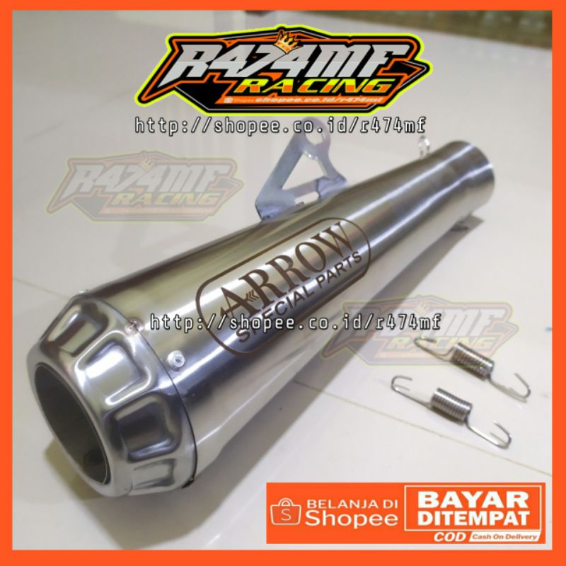 KNALPOT ARROW SILINCER KNALPOT ARROW SILENCER ARROW SLINCER SELENCER ARROW SILINCER ONLY INLET 50MM/