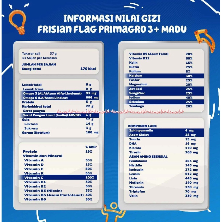 Frisian Flag Primagro 3 Plus 800gr Susu Formula Anak 3tahun Rasa Vanila FF Susu Bendera Frisianflag Vanila 3+