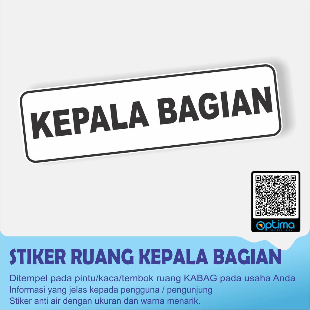 Jual STIKER RUANG KEPALA BAGIAN | Shopee Indonesia