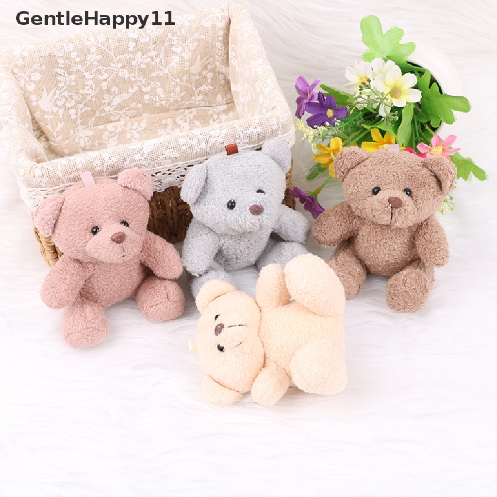 Gentlehappy 1pc Mainan Boneka Stuffed Plush Teddy Bear 10cm Untuk Hadiah Ulang Tahun