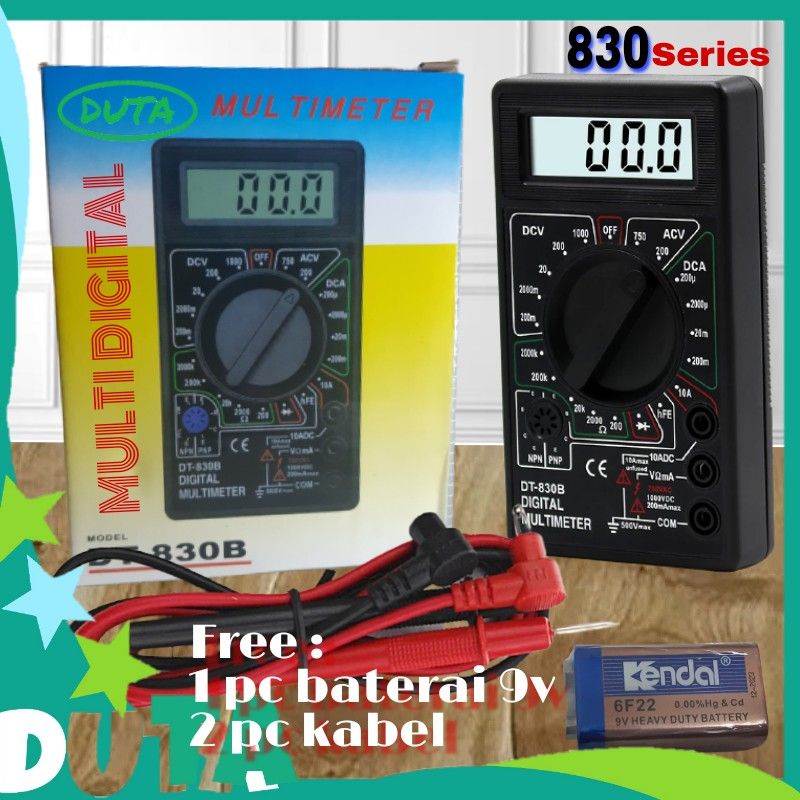 AC/DC LCD Digital Multimeter Pengukur Tegangan Volt Amper Ohm Tester Meter Digital